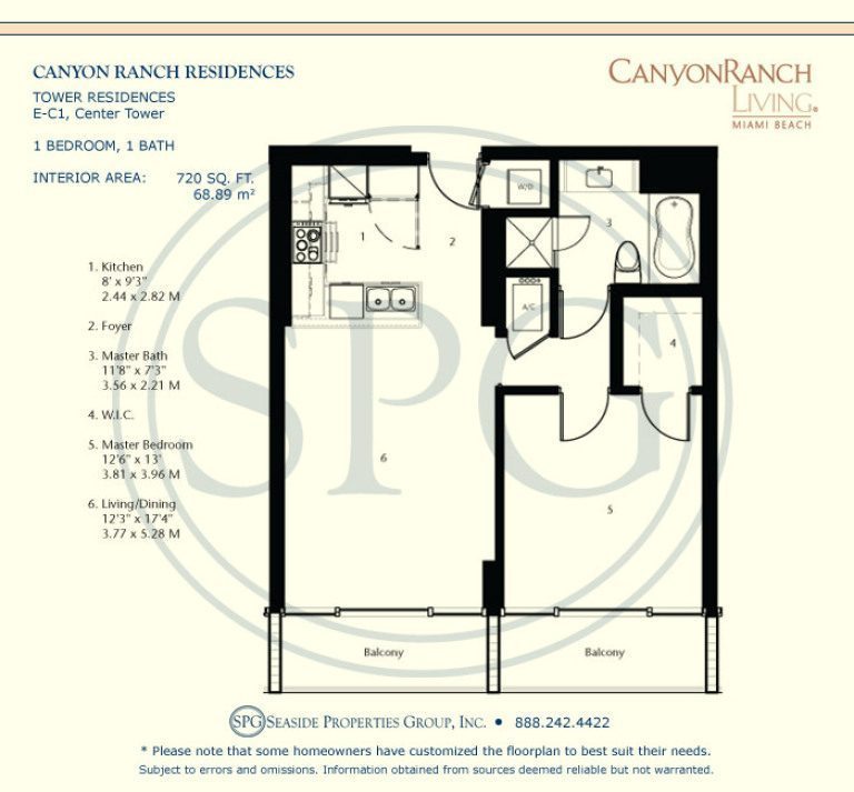 Canyon Ranch Living Floor Plans, Luxury Oceanfront Condos in Miami Beach