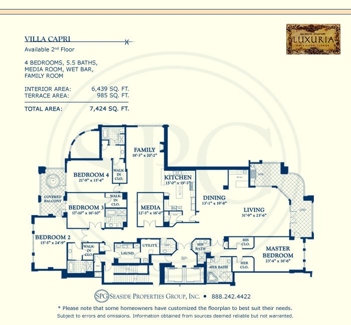 Luxuria Floorplan