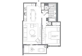 Click to View the 1 Bedroom Model A Floorplan