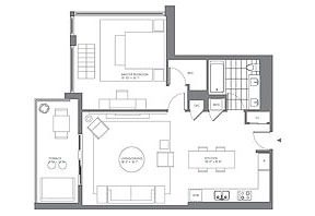 Click to View the 1 Bedroom Model C Floorplan