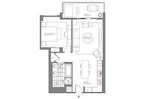 Click to View the 1 Bedroom Model D Floorplan