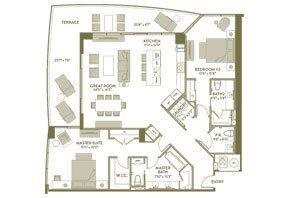 Click to View the Unit E, Tower H Floorplan