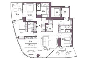 Click to View the Level 19-29 Unit 03 Floorplan.