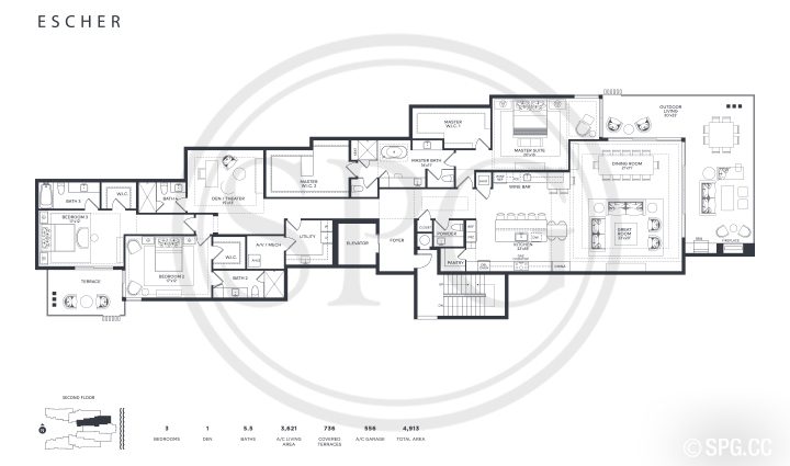 Ocean Delray Escher Floorplan