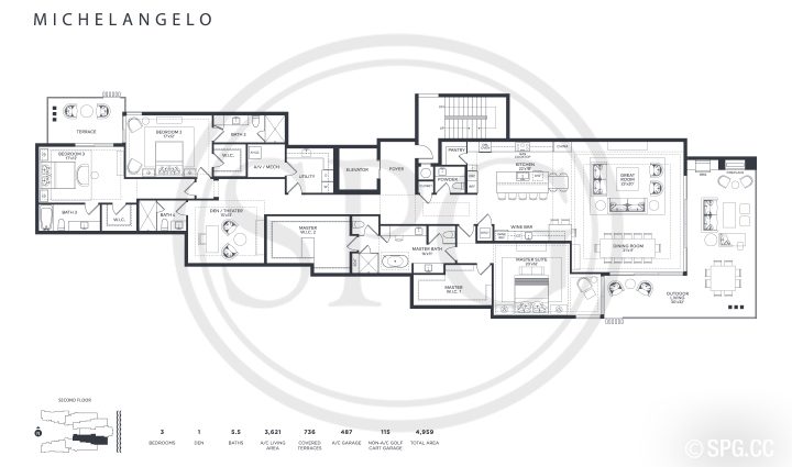 Ocean Delray Michelangelo Floorplan