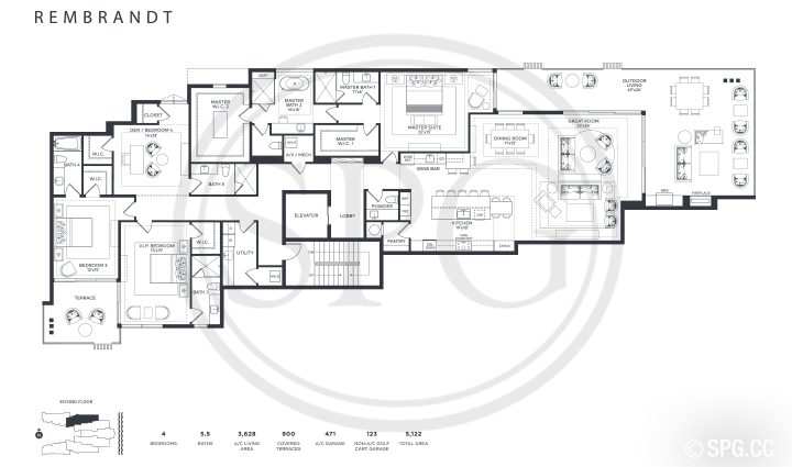 Ocean Delray Rembrandt Floorplan