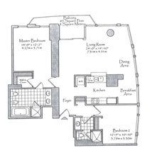 Thumbnail Residence 02 Floorplan at The Setai, Luxury Oceanfront Condo Residences on Miami Beach, Florida 33139