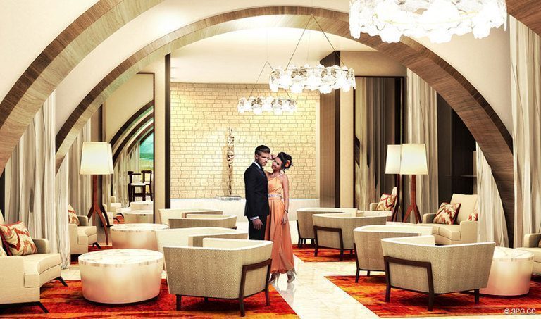 Lounge at the Conrad, Luxury Oceanfront Condominiums Located at 551 North Fort Lauderdale Beach Blvd, Fort Lauderdale, FL 33304