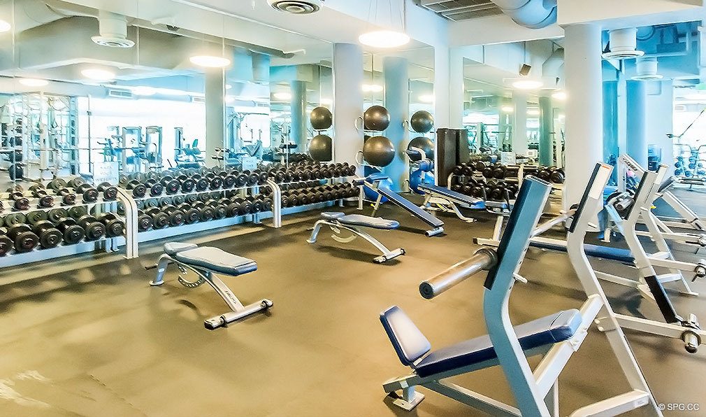 Fitness Center at Continuum, Luxury Oceanfront Condos Located at 50-100 South Pointe Dr, Miami Beach, FL 33139