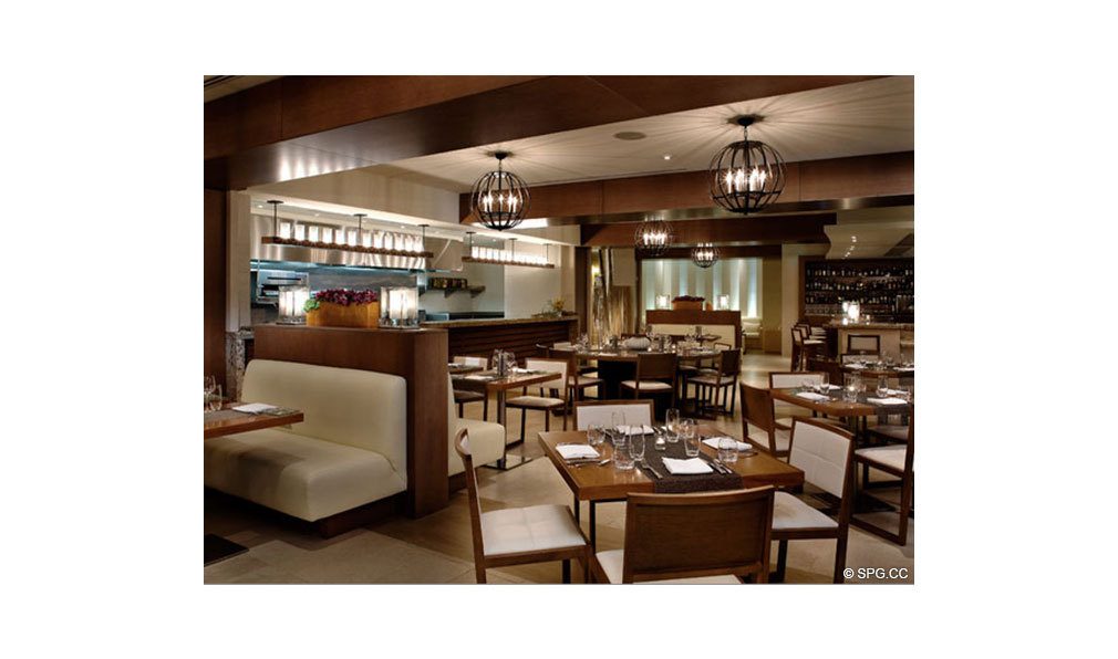 Dining at Epic, Luxury Waterfront Condominiums Located at 200 Biscayne Blvd Way, Miami, FL 33131