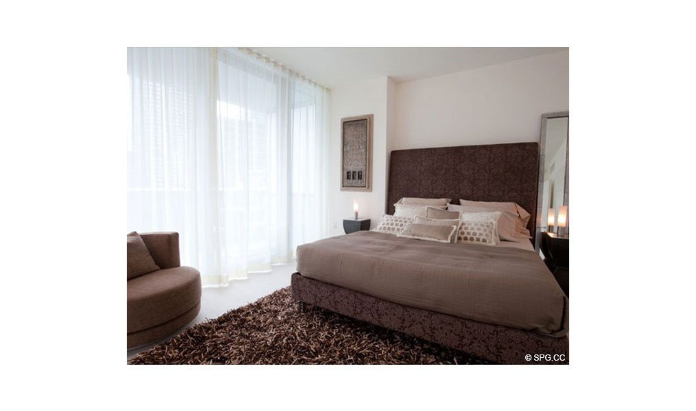 Bedroom at Epic, Luxury Waterfront Condominiums Located at 200 Biscayne Blvd Way, Miami, FL 33131