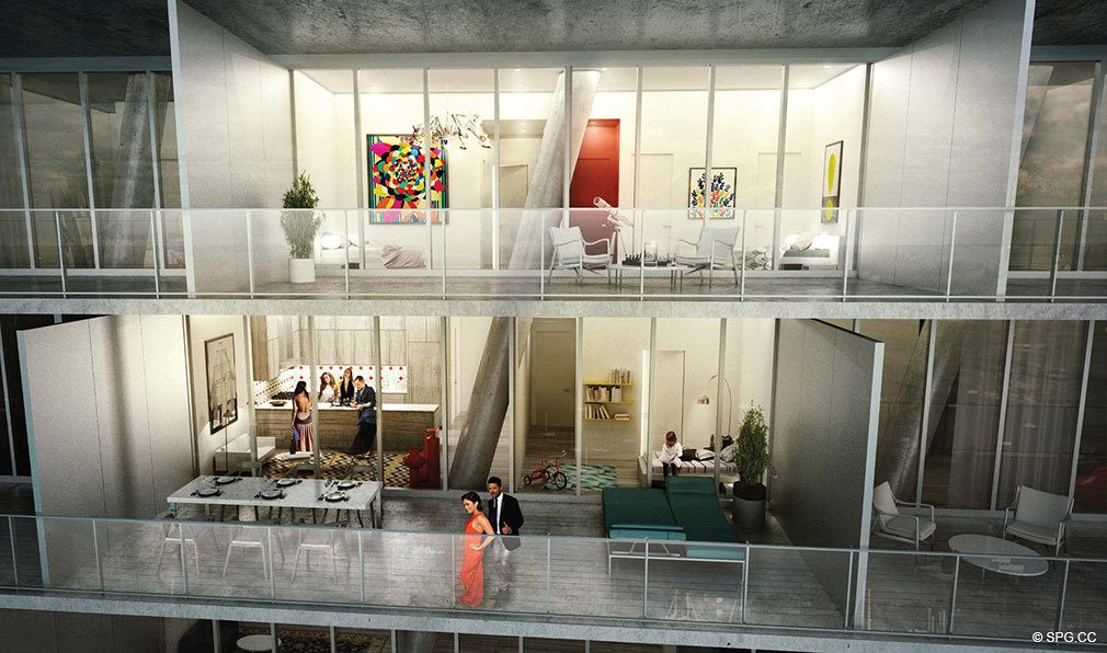 Spacious Terraces at Grove at Grand Bay, Luxury Waterfront Condominiums at 2669 South Bayshore Dr, Miami, FL 33133