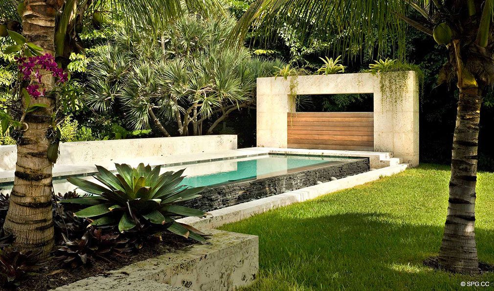 Manicured Grounds at Grove at Grand Bay, Luxury Waterfront Condominiums at 2669 South Bayshore Dr, Miami, FL 33133