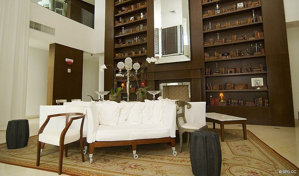 Library at ICON South Beach, Luxury Waterfront Condominiums Located at 450 Alton Rd, Miami Beach, FL 33139