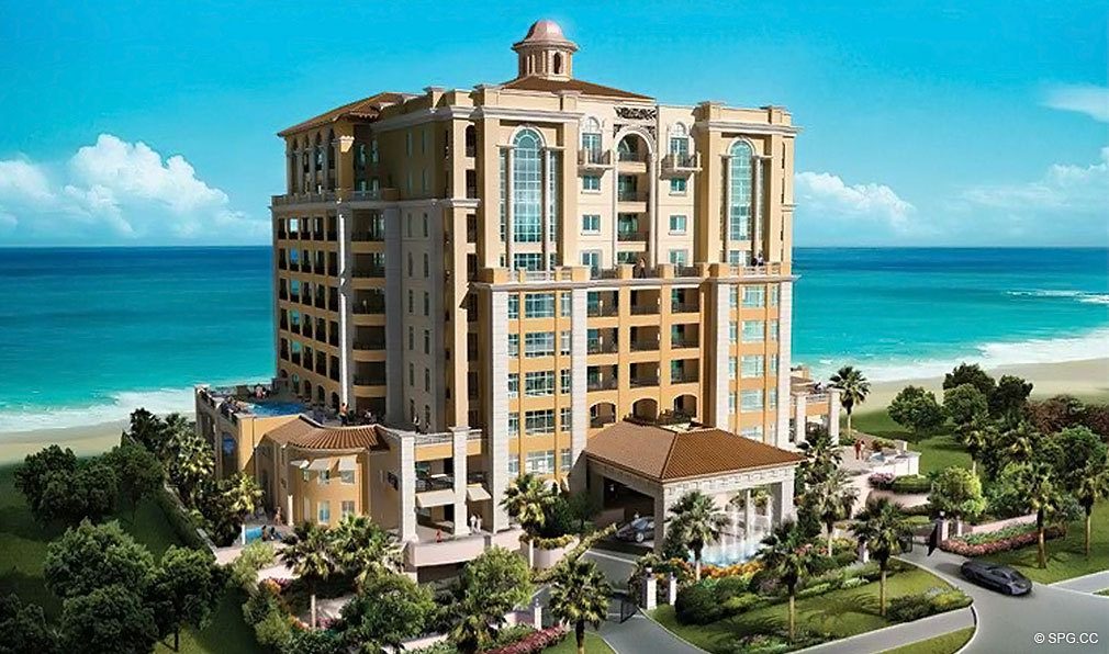View of Luxuria, Luxury Oceanfront Condominiums Located at 2500 S Ocean Blvd, Boca Raton, FL 33432
