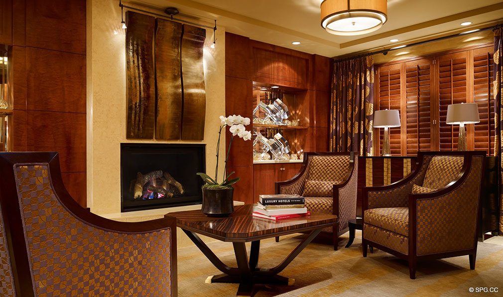 Luxuria Sitting Area, Luxury Oceanfront Condominiums Located at 2500 S Ocean Blvd, Boca Raton, FL 33432