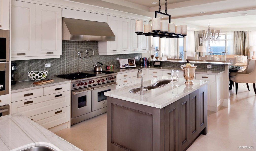 Luxuria Kitchen, Luxury Oceanfront Condominiums Located at 2500 S Ocean Blvd, Boca Raton, FL 33432