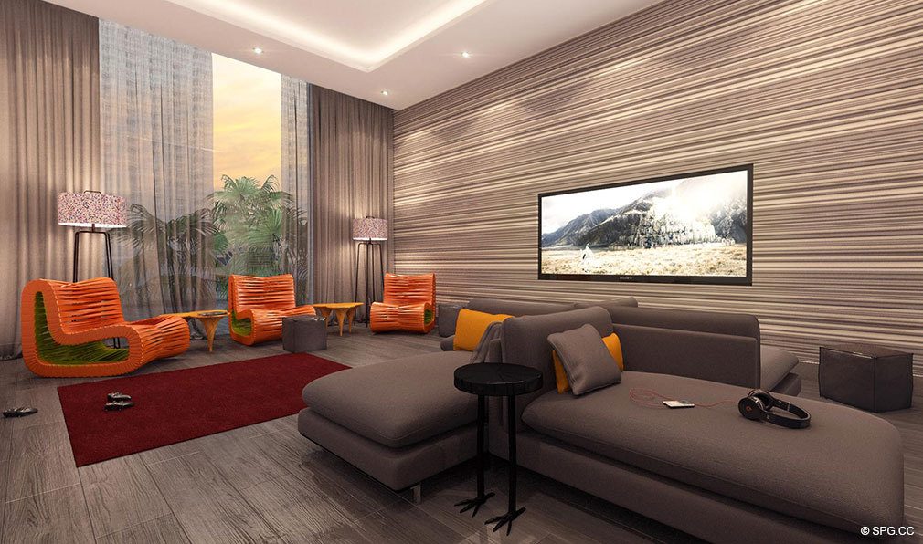 Teen Room at Marina Palms Yacht Club, Luxury Waterfront Condominiums Located at 17201 Biscayne Blvd, North Miami Beach, FL 33160