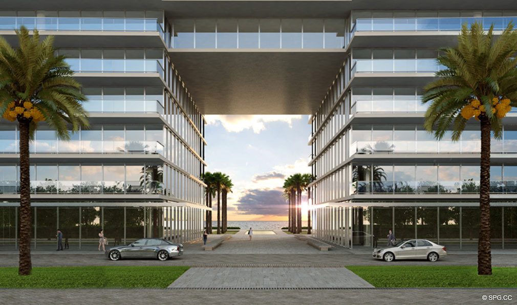 Entrance to Oceana Bal Harbour, Luxury Oceanfront Condominiums at 10201 Collins Ave, Bal Harbour, FL 33154