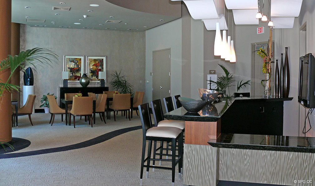 Ocean Palms Lounge, Luxury Oceanfront Condominiums Located at 3101 S Ocean Dr, Hollywood Beach, FL 33019