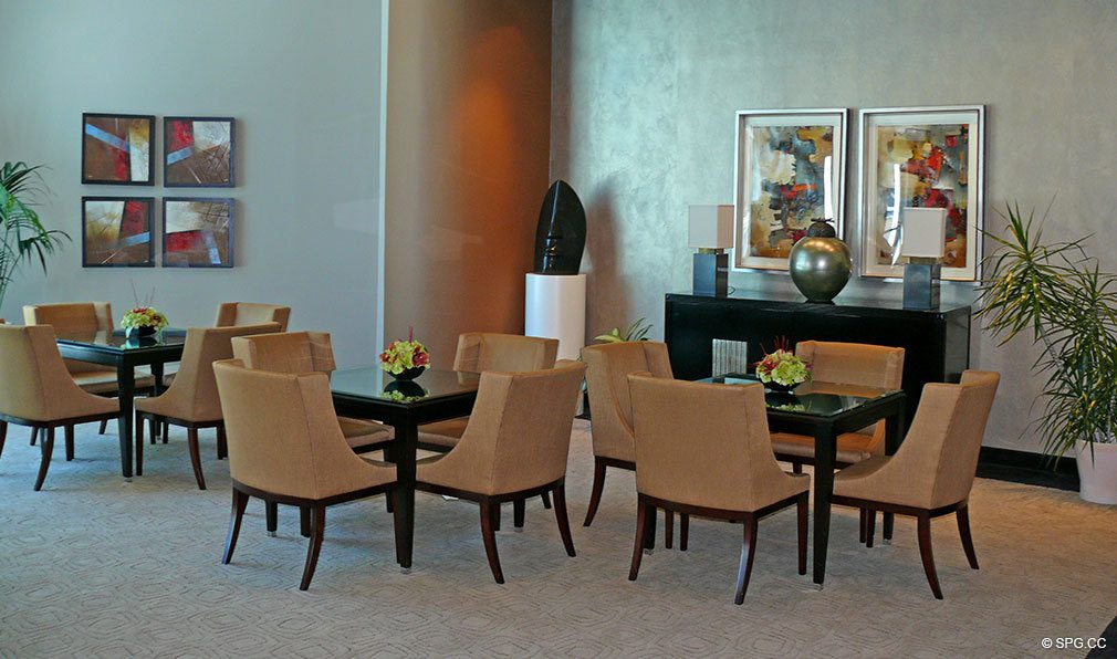 Lounge at Ocean Palms, Luxury Oceanfront Condominiums Located at 3101 S Ocean Dr, Hollywood Beach, FL 33019