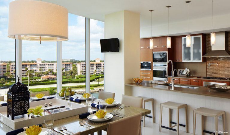 One Thousand Ocean Gourmet Kitchen, Luxury Oceanfront Condominiums Located at 1000 S Ocean Blvd, Boca Raton, FL 33432