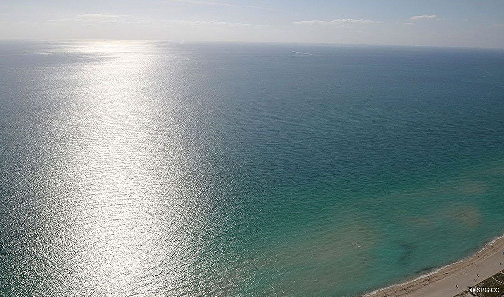 Views from Porsche Design Tower Miami, Luxury Oceanfront Condominiums Located at 18555 Collins Ave, Sunny Isles Beach, FL 33160