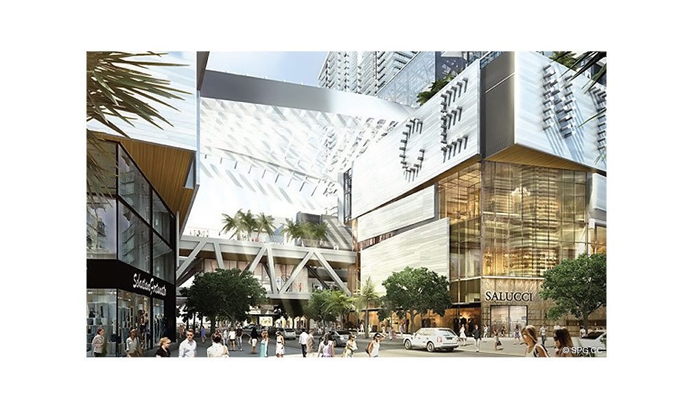 Street Level at Reach Brickell City Centre, Luxury Seaside Condominiums Located at 700 Brickell Ave, Miami, FL 33131