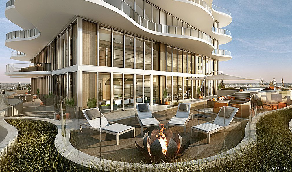 Regalia Outdoor Lounge, Luxury Oceanfront Condominiums Located at 19505 Collins Ave, Sunny Isles Beach, FL 33160