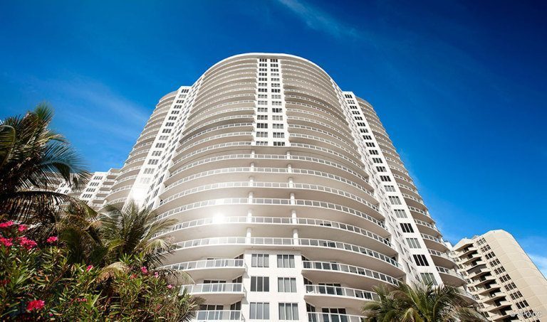 Ritz-Carlton Residences Building, Luxury Oceanfront Condominiums Located at 2700 N Ocean Dr, Palm Beach, FL 33404