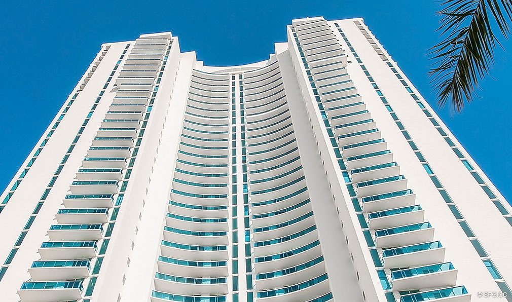 View of Trump Hollywood, Luxury Oceanfront Condominiums Located at 2711 S Ocean Dr, Hollywood Beach, FL 33019