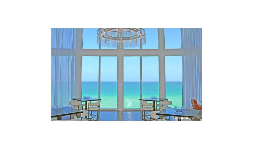 Ocean Views from Trump Towers Lounge, Oceanfront Condominiums Located at 15811-16001 Collins Ave, Sunny Isles Beach, FL 33160