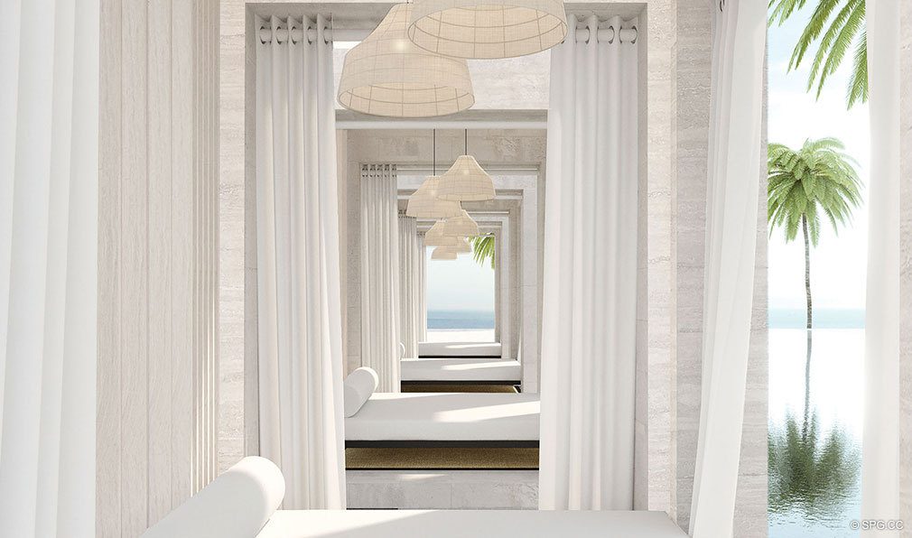 Poolside Cabanas at Auberge Beach Residences, Luxury Oceanfront Condos in Ft Lauderdale