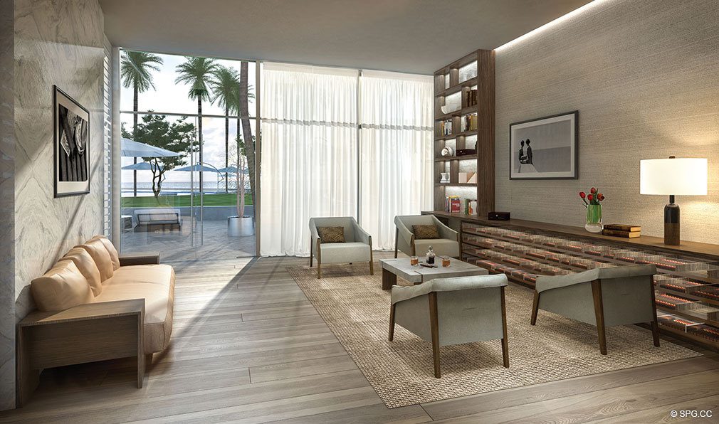 Cigar Lounge at Auberge Beach Residences, Luxury Oceanfront Condos in Ft Lauderdale