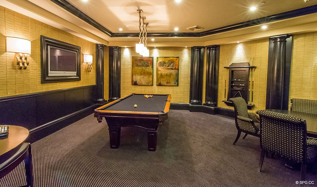 Common Room at Bellaria, Luxury Oceanfront Condominiums Located at 3000 South Ocean Blvd, Palm Beach, FL 33480